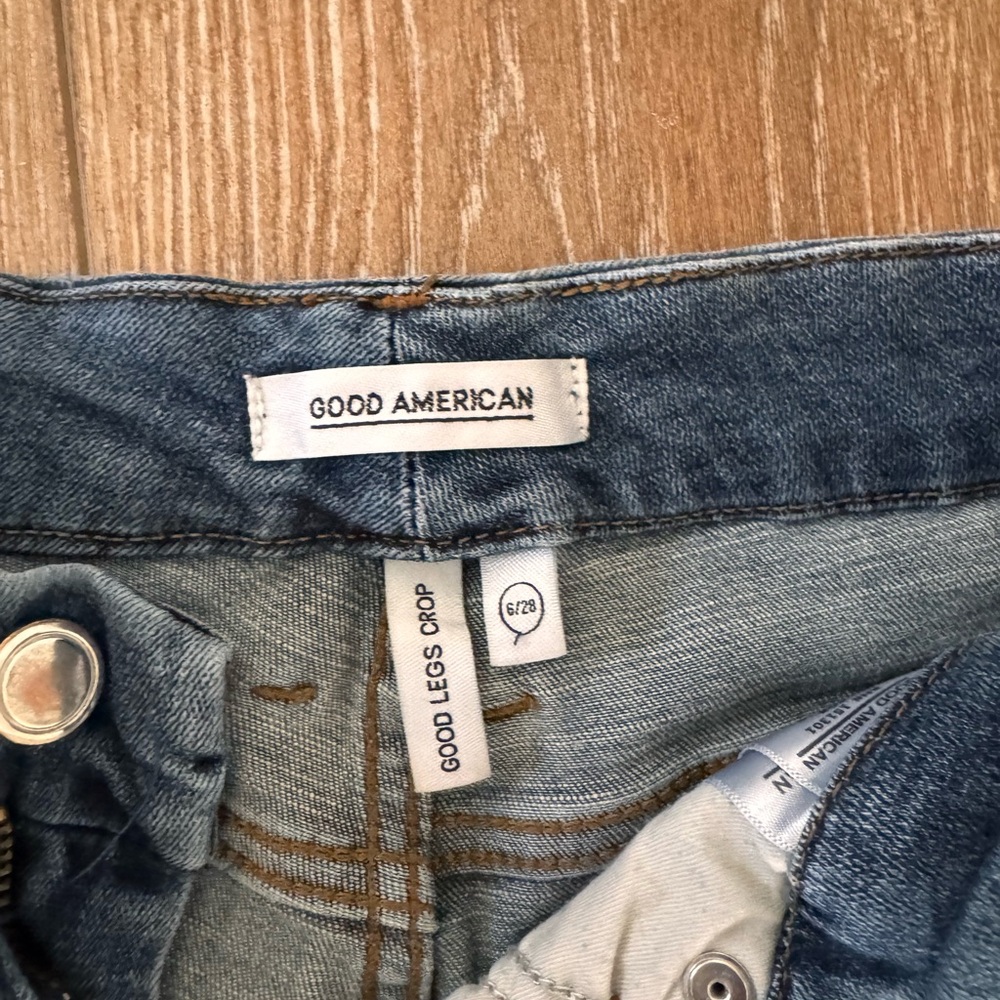 Good American Light Blue Ankle Jeans